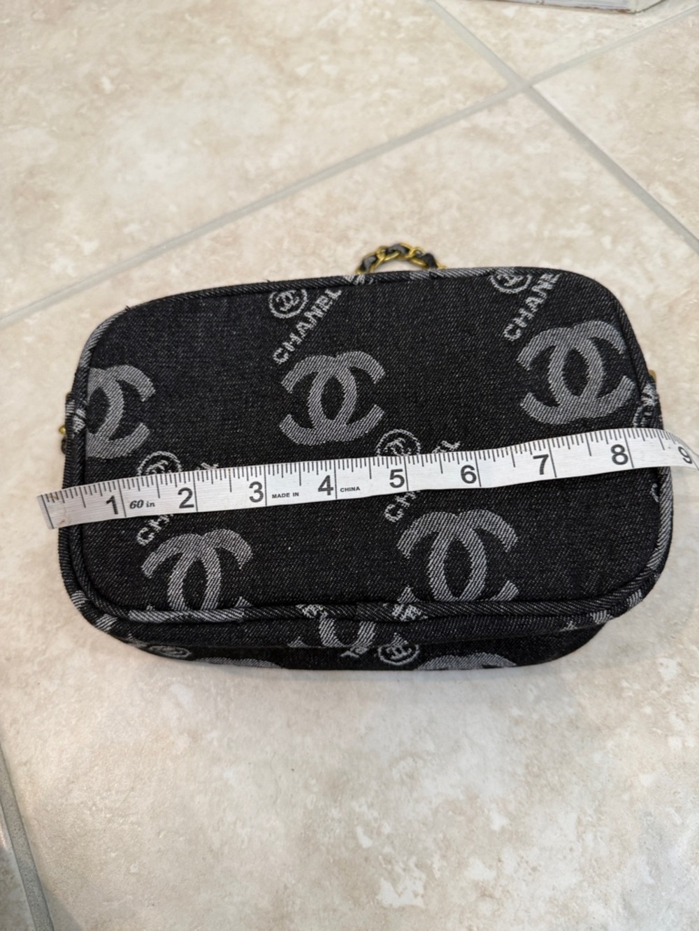 Chanel GWP Black Denim Crossbody Bag brass hardware - Picture 8 of 12